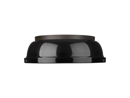 Duncan 3-Light Bath Vanity in Rubbed Bronze with Matte Navy (3602-14 RBZ-BLK)