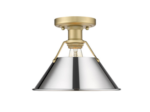 Orwell 1-Light Flush Mount in Brushed Champagne Bronze with Chrome (3306-FM BCB-CH)