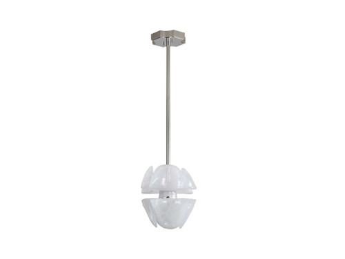 Glacier LED 2-Light Pendant in Polished Nickel with Icy Glass Shade (9608-2P PN)