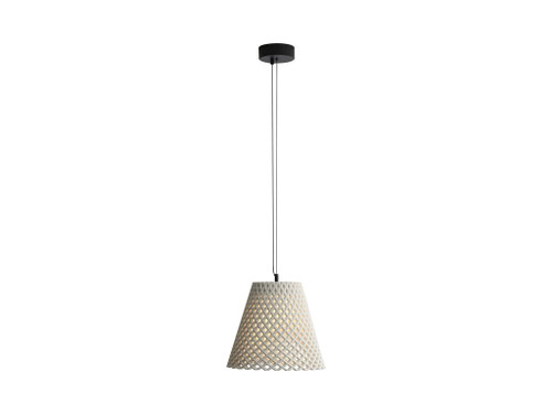 Clarus 14" LED Pendant in White Sandstone Cement (2419-14 WCT)
