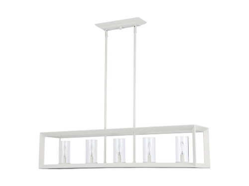 Smyth 5-Light Linear Pendant in Natural White with Clear Glass (2073-LP NWT-CLR)