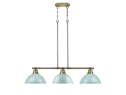 Duncan 1-Light Pendant with Chain in Rubbed Bronze with Matte Black (3602-3LP AB-SF)