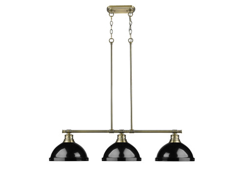 Duncan 4-Light Bath Vanity in Rubbed Bronze with Clear Glass (3602-3LP AB-BK)