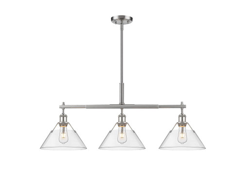 Orwell 3-Light Linear Pendant in Pewter with Clear Glass (3306-LP PW-CLR)