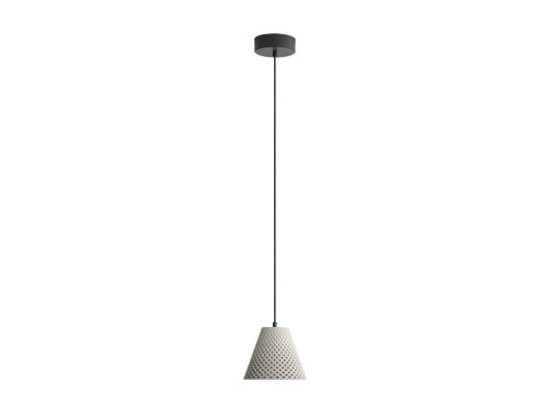 Clarus 8" LED Pendant in Grey Cement (2419-8 GCT)