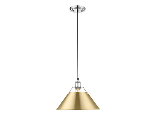 Orwell 14" Wide Large Pendant in Chrome with Brushed Champagne Bronze (3306-L CH-BCB)