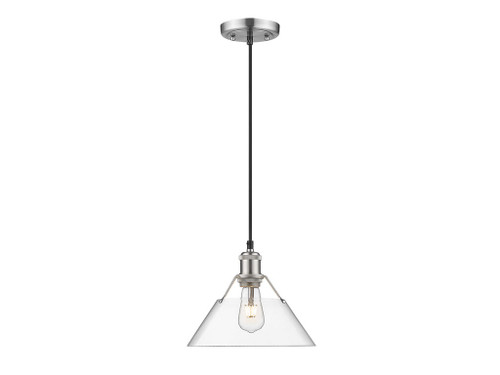 Orwell 10" Wide Medium Pendant in Pewter with Clear Glass (3306-M PW-CLR)
