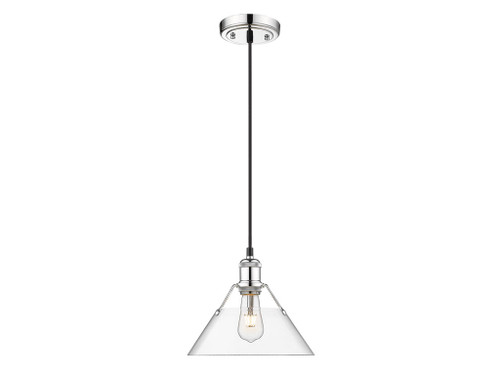 Orwell 10" Wide Medium Pendant in Chrome with Clear Glass (3306-M CH-CLR)