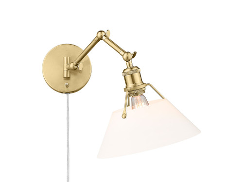 Orwell Articulating Wall Sconce in Brushed Champagne Bronze with Opal Glass (3306-A1W BCB-OP)