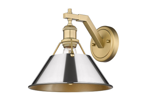 Orwell 1-Light Wall Sconce in Brushed Champagne Bronze with Chrome (3306-1W BCB-CH)