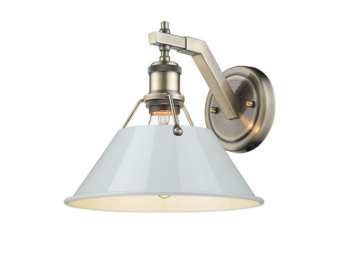 Orwell 1-Light Wall Sconce in Aged Brass with Dusky Blue (3306-1W AB-DB)
