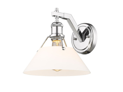 Orwell 1-Light Wall Sconce in Chrome with Opal Glass (3306-1W CH-OP)