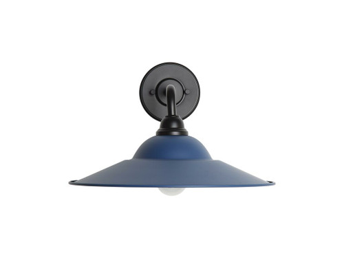 Croma 15" Wall Sconce - Outdoor in Matte Black with Matte Blue Shade (5096-OWL15 BLK-MBL)