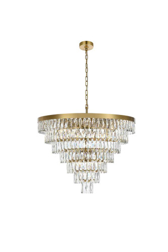 Josephine32 Inch Round Chandelier In Satin Gold (1060D32SG)
