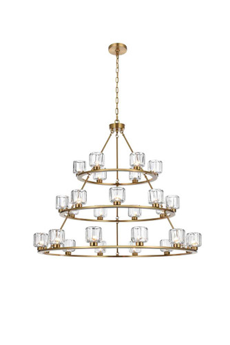 Cadence 48 Inch Three-Tier Chandelier In Satin Gold (5100L348SG)