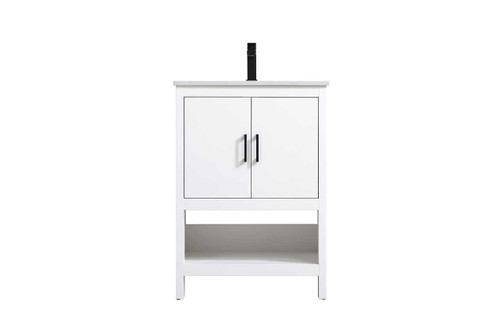 Ira 24 Inch Single Bathroom Vanity In White (VF25224MWH)