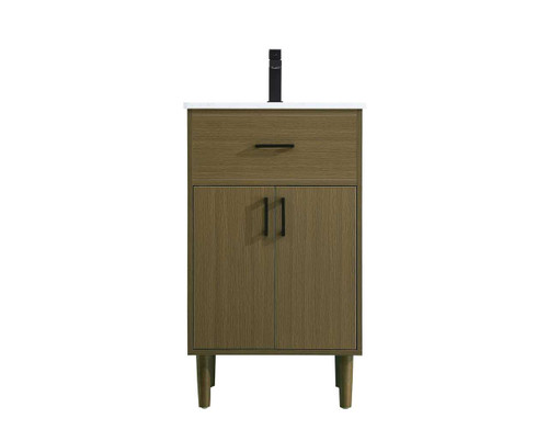 Elegant Furniture and Lighting Chandler 20 Inch Single Bathroom Vanity In Chestnut Brown (VF25020MCB)