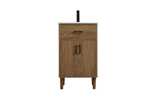 Chandler 20 Inch Single Bathroom Vanity In Walnut Brown (VF25020WB)
