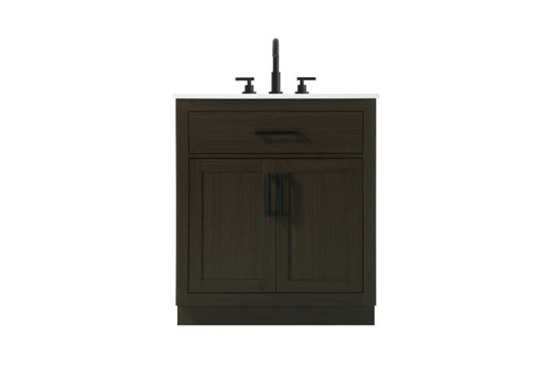 Alden 30 Inch Single Bathroom Vanity In Mocha Brown (VF29730MMB)