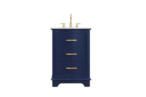 Knox 24 Inch Single Bathroom Vanity In Blue (VF10224BL)