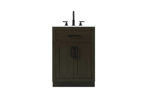 Alden 24 Inch Single Bathroom Vanity In Mocha Brown (VF29724MMB)
