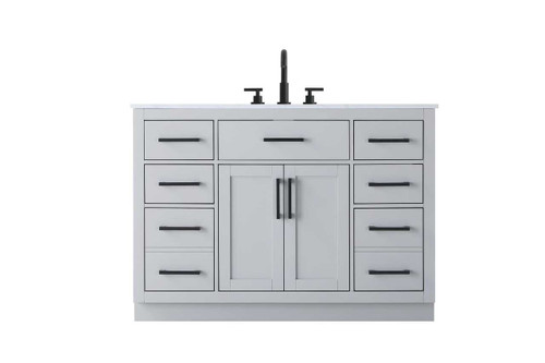 Elegant Furniture and Lighting Alden 48 Inch Single Bathroom Vanity In Grey (VF29748GR)
