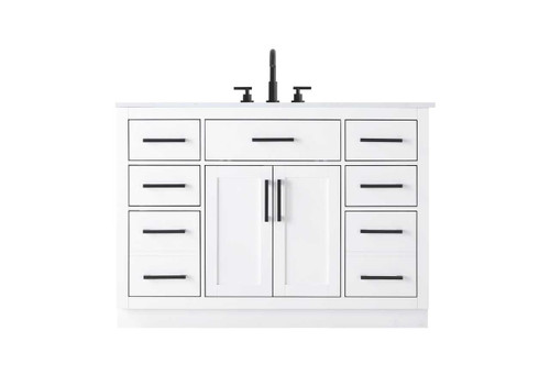 Elegant Furniture and Lighting Alden 48 Inch Single Bathroom Vanity In White (VF29748WH)