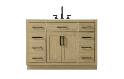 Elegant Furniture and Lighting Alden 48 Inch Single Bathroom Vanity In Honey Brown (VF29748MHB)