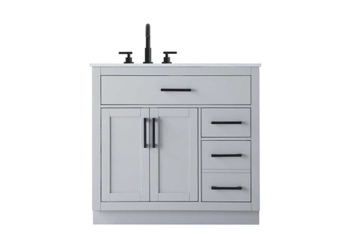 Elegant Furniture and Lighting Alden 36 Inch Single Bathroom Vanity In Grey