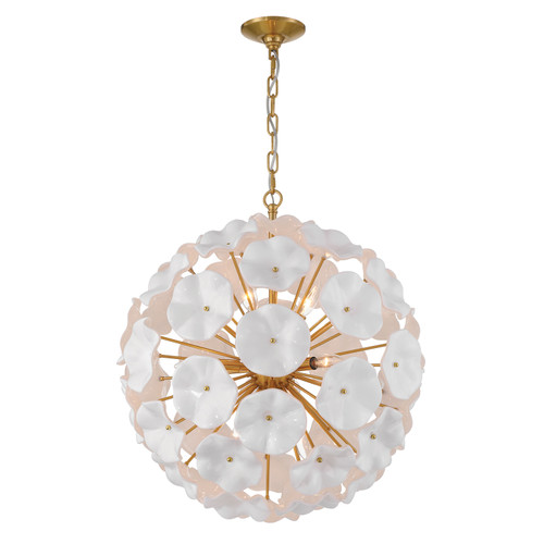 Esme 9 Light Aged Brass Pendant (ESM-4006-AG-WH)