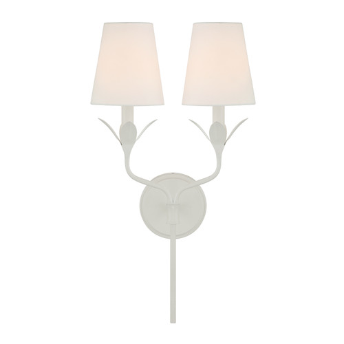 Broche 2 Light Matte White Sconce (562-MT)