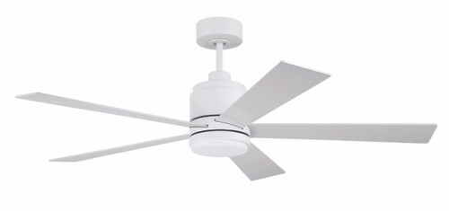 McCoy 52" 5-Blade Ceiling Fan in White w/ White Blades; Light Kit Included (optional) (MCY52W5)
