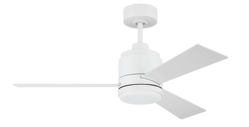 McCoy 42" 3-Blade Ceiling Fan in White w/ White Blades; Light Kit Included (optional) (MCY42W3)