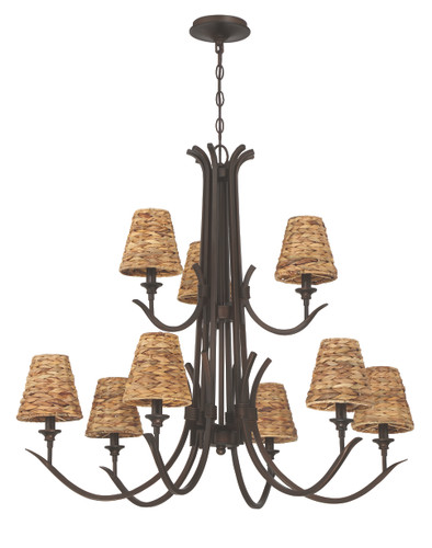 Kokomo 9 Light Chandelier in Aged Bronze Brushed (58329-ABZ)
