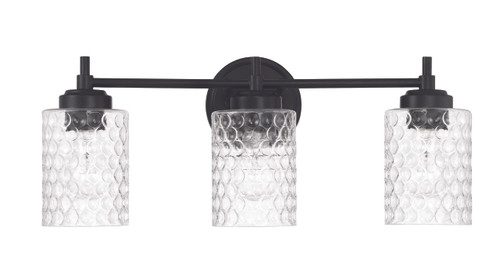 Claire 3 Light Vanity in Flat Black (60503-FB)