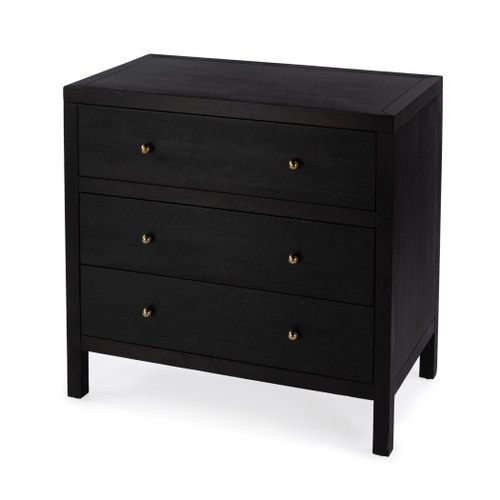 Nora 34 in W Wood 3 Drawer Chest, Coffee (5731451)