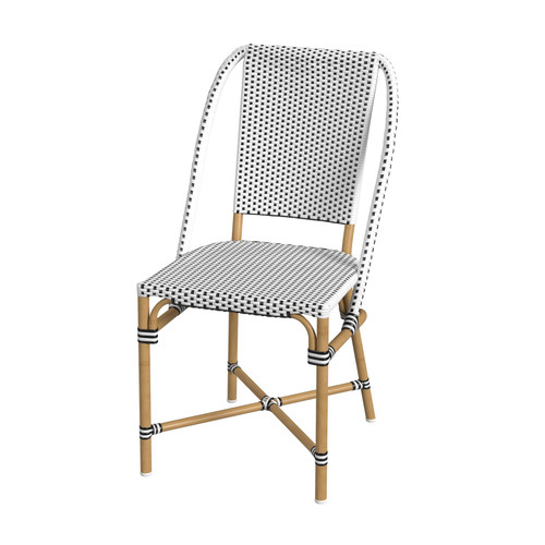 Tobias 18.5 in. Seat Height Outdoor Rattan and Metal  Dining Side Chair (5647434)