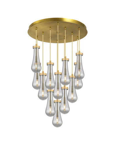 Owego - 12 Light - 24 inch - Brushed Brass - Multi Pendant (126-451-1P-BB-G451-4SM)