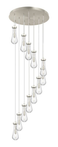 Owego - 12 Light - 24 inch - Brushed Satin Nickel - Multi Pendant (126-451-1P-SN-G451-4CL)