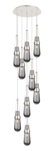 Milan - 9 Light - 19 inch - Polished Nickel - Multi Pendant (119-452-1P-PN-G452-4SM)