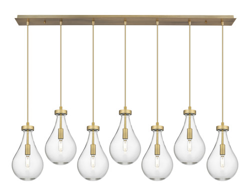 Owego - 7 Light - 49 inch - Brushed Brass - Linear Pendant (127-451-1P-BB-G451-7CL)