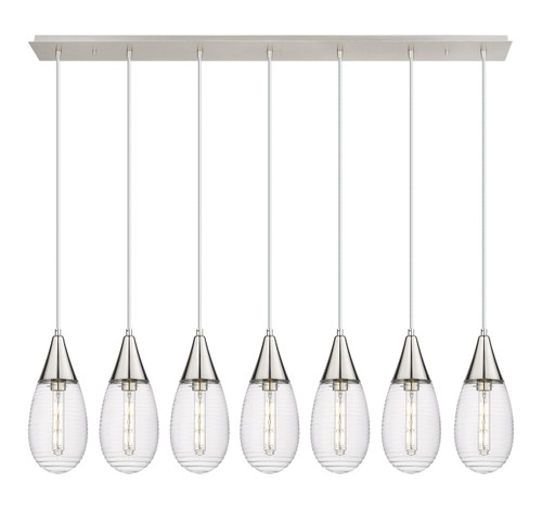 Malone - 7 Light - 50 inch - Polished Nickel - Linear Pendant (127-450-1P-PN-G450-6SCL)