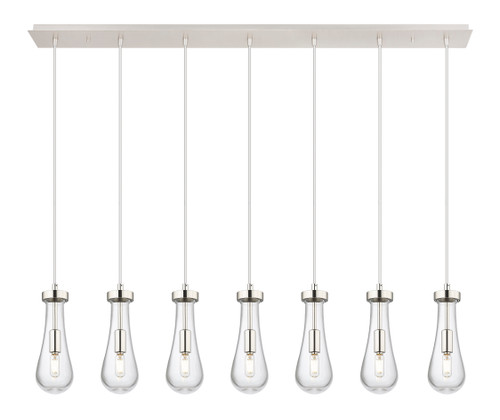 Owego - 7 Light - 49 inch - Polished Nickel - Linear Pendant (127-451-1P-PN-G451-4CL)