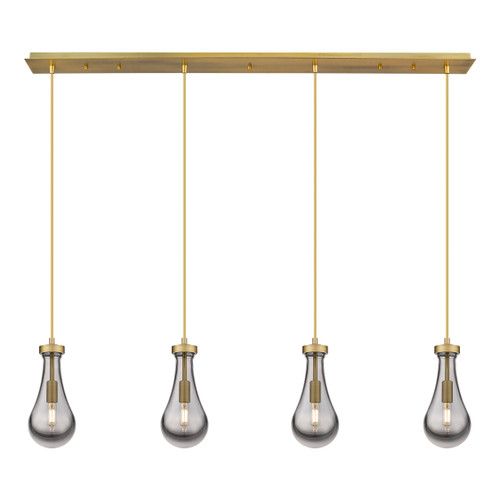 Owego - 4 Light - 49 inch - Brushed Brass - Linear Pendant (124-451-1P-BB-G451-5SM)