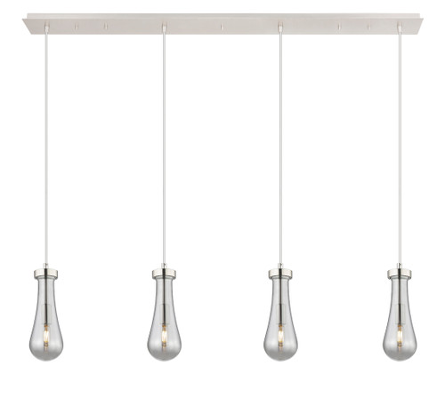 Owego - 4 Light - 49 inch - Polished Nickel - Linear Pendant (124-451-1P-PN-G451-4SM)