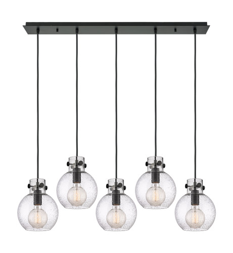 Newton Sphere - 5 Light - 40 inch - Matte Black - Cord hung - Linear Pendant (125-410-1PS-BK-G410-8SDY)