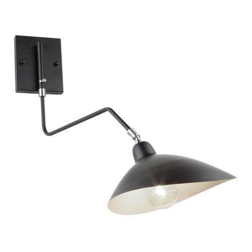 Nero 1 Light Black/White Interior Wall Light (AC11217)