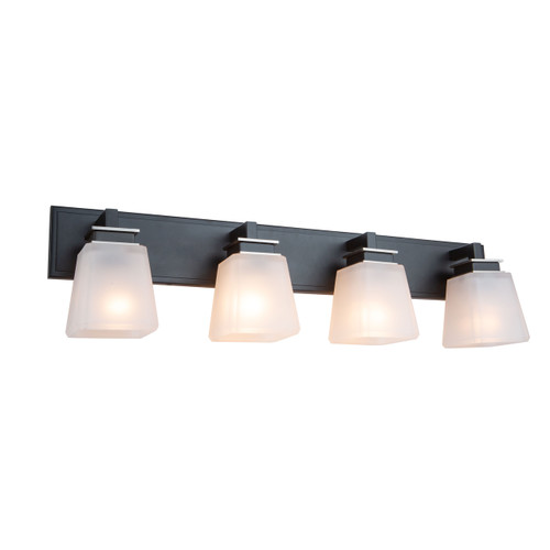 Eastwood 4 Light Black & Brushed Nickel Vanity Light (AC11614BN)