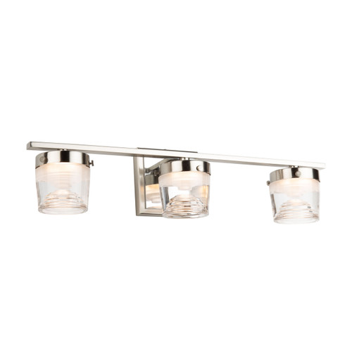 Newbury LED Brushed & Polished Nickel Vanity Light (AC7663CB)