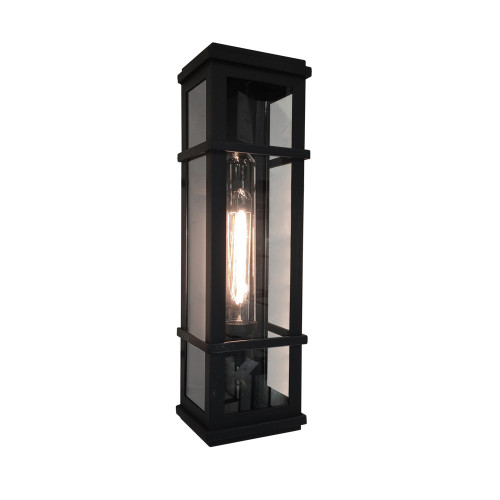 Granger Square LED Black Outdoor Wall Light (SC13112BK)